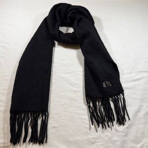 Elegant Black Fringed Women's Scarf
